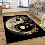 Loodus Yin Yang Hiina Tai Chi Bagua Vaip Vaip Magamistoa Elutoa Kodu Diivani Kaunistuseks, Laste M&auml;ng Suur Dekoratiivne P&otilde;randamatt 80x120cm( 31x47in)