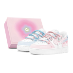Nike Air Force 1 Air Force 1 Slip Resistant Low top Skateboard Shoes Women's Pink Blue DH2920-111(Team1655-S-BOX) 35.5