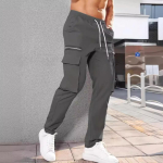 Mehed P&uuml;ksid K&uuml;ljetaskud Cargo Harem P&uuml;ksid T&otilde;mblukk Must Hip Hop Vabaaja Meeste Jooksjad P&uuml;ksid Mood Vabaaja T&auml;navar&otilde;ivad P&uuml;ksid XL tumehall v&auml;rv