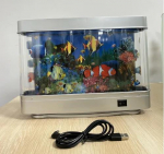 Lauapealne akvaariumi kalapaagi dekoratiivne valgusti, USB d&uuml;naamiline akvaariumi kalapaagi dekoratiivne valgusti, akvaariumi dekoratiivsed teemakujundid, d&uuml;naami