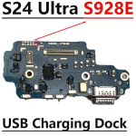 Samsung Galaxy S24 Ultra S928 jaoks NFC Traadita 5G mmWave Valjuh&auml;&auml;ldi Signaal LCD Peamine Antenn Mikrofon Laadimispordi Painduv Kaabel S928E-Dock