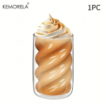 KEMORELA kahekordse seinaga kohvitass, 1/2 tk 320 ml cappuccino tass, spiraalne teetass, sobib latte, j&auml;&auml;tee ja k&uuml;lma pruulitud kohvi jaoks 320ML