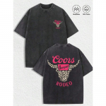 Puuvillane T1 tk Coors Banquet Rodeo - Leomustriga pullikolju 2XL must