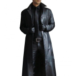 Meeste vintage pikad nahkjakid s&uuml;gistalvised keskaegsed Steampunk PU-nahast Trenchcoat Plus S-5XL XXL pruun