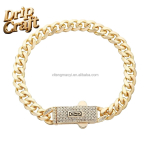 Moodne Hip Hop Stiilis Poleeritud 14K K&otilde;rge Kvaliteediga Vask Hip Hop Monaco K&auml;ev&otilde;ru Meeste ja Naiste Ehted 18cm beige