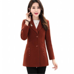 Uus s&uuml;gistalvine villane mantel suures suuruses naiste pikk villane mantel &Uuml;herealine vabaaja mantel Abrigo De Lana Para Mujer 4XL M