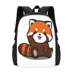 Punane armastusv&auml;&auml;rne panda. Koolikotid Reisi-S&uuml;learvuti seljakotid Teismelised Noored Trendikad Mood Punane Panda Rouge Petit V&auml;ike Armas OneSize black