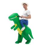 Halloween T-Rex t&auml;ispuhutav kost&uuml;&uuml;m - Realistlik dinosaurus Kost&uuml;&uuml;m Pidudeks ja naljadeks Adult (150-195 cm) green