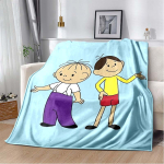 Bolek ja Lolek Multikakujutisega Pehme Flanellist Tekk Roheline Muru Laste Diivanvoodi Kate Laste Multikaf&auml;nnidele 80cm x 120cm