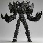 8-tollise T13 Titan Demon Mecha tegevuskuju 3D-prinditud mitme liigendiga liigutatav robotimudel 5 v&auml;rvi m&auml;ngus&otilde;pradele ja Halloweeni kaunistuseks black