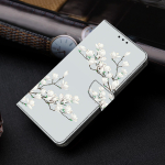 Maalitud lillemustriga nahast klapp-rahakott &uuml;mbris iPhone'ile 6 6s 7 8 X Xs Xr 11 12 13 Mini Pro Max SE 2020/22 Rahakott&uuml;mbris iPhone 11