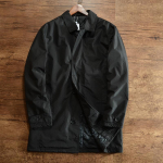 Meeste elegantne tuulejope lihtne jakk talvine keskmise pikkusega rev&auml;&auml;riga trenchcoat n&ouml;&ouml;pidega XL must