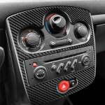 S&uuml;sinikkiust stiilis keskkonsoolipaneel Renault Clio 3 2006-2012 jaoks Red punane
