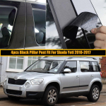 Sobib mudelile Skoda Yeti 2010 2011 2012 2013 2014 2015 2016 2017 Aknasamba postid Ukse trimmi katte kleebised Dekoratsioon l&auml;ikiv must