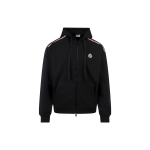 Moncler Kevadsuvi22 Logo Silt Kolmev&auml;rviline Kootud Pael T&otilde;mblukuga Kapuutsijakk Meeste jakid Must H10918G00047809LA999 XL black