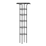 Taimetugi ronitaimedele Tugev taimealus Metallist aiastend Must 185 X 28cm / 72.83 X 11.02in gray