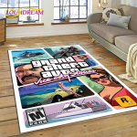 3D GTA m&auml;ng Grand Theft Auto M&auml;nguri Vaip Vaip elutuppa magamistuppa kodu kaunistamiseks, P&otilde;randamatt libisemisvastane kaunistus diivanile uksematt 80x120cm( 31x47in)
