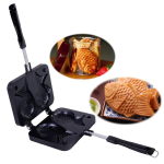 Taiyaki Jaapani kalakujulised k&uuml;psetusn&otilde;ud vahvlipannil Jaapani pannkookide topeltpanniga roostevabast terasest k&uuml;psetuspann Kodukoogi t&ouml;&ouml;riistad 2 brown