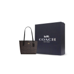 COACH City kunstnahast &otilde;lakott Keskmine Naiste P&auml;hklipruun & Must CU759-IMXAQ One Size 2 black