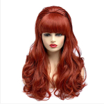 HAIRJOY S&uuml;nteetiline juustega mesilastaruga parukas Naistele Krussis Pikk Kuumakindel Cosplay parukid 26inches brown