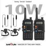 Baofeng Walkie Talkie 10W 2 tk UV-5R+Plus USB-laadija UHF VHF kahesagedusala 10 km pikkune levi UV-5R UV-10R kahesuunaline raadio uuendus