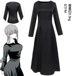 Mootorsae Inimene Power & Makima Hyakki &Ouml;ine Jalutusk&auml;ik Kimono Cosplay Kost&uuml;&uuml;m Halloweeni Peo R&otilde;ivas XXL black