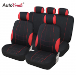 AUTOYOUTH autoistme katted 9 tk Autoistmekaitsed auto stiilis Lada Volkswagen Fordile UNIVERSAL punane/must