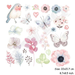 Colife Flower Patch T-s&auml;rgi kleidiplaastrid r&otilde;ivaste jaoks A-tasemel pestav soojus&uuml;lekanne DIY tarvik