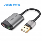 Ventioni USB-heliadapteri v&auml;line stereohelikaart 3,5 mm k&otilde;rvaklappide ja mikrofoni pistikuga Windows Mac Linuxi jaoks USB Sound Card hall v&auml;rv