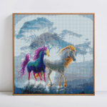 5D DIY teemanttikandid hobuste teemantmaaling t&auml;is &uuml;mmargused teemantkivist pildid 30x30CM