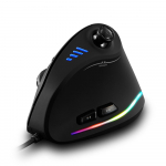 Zelotes C-18 vertikaalne juhtmega m&auml;nguhiir 11 programmeeritava nupuga reguleeritav 10000DPI lasermootoriga RGB valgusrihm 128KB sisseehitatud m&auml;lu