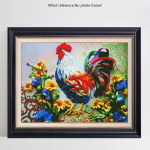 HUACAN Teemanttikandid Loomad Kukk Teemantmaal ruudukujuliste kividega lilledega Teemantmosaiikkunst helmeste pildikomplektid Full Square 20*30 cm