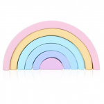 Puidust vikerkaarem&auml;nguasjad lastele puidust klotsid m&auml;nguasjad lastele Montessori harivad loomingulised didaktilised m&auml;ngud