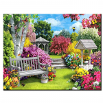 5D-teemanttikandid aia lilled t&auml;is &uuml;mmargune teemantmosaiik teemantmaaling maastiku kivid 20X30CM