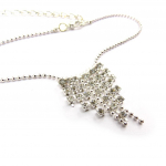 Les Tr&eacute;sors De Lily [K0296] - Chaine Cheville 'Cristal' blanc valge