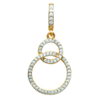 Les Tr&eacute;sors De Lily [L4679] - Pendentif Plaqu&eacute; Or 'Sissi' blanc dor&eacute; - 30x15 mm kuld
