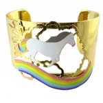 Les Tr&eacute;sors De Lily [P1996] - Bracelet artisanal 'Monde Merveilleux' (Licorne) multicolore - 53 mm 37 mm mitmev&auml;rviline