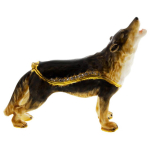 Les Tr&eacute;sors De Lily [Q2045] &ndash; pruun &bdquo;Wolf&rdquo; ehtekarp &ndash; 9x8 mm pruun