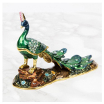 Les Tr&eacute;sors De Lily [Q5532] &ndash; roheline 'Majestic Peacock' ehtekarp &ndash; 12. 5x8. 5x4cm roheline