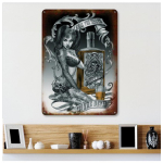 Les Tr&eacute;sors De Lily [Q9198] - gooti stiilis  Sa maksad kuradile  retro metalltahvel - 20x15 cm hall
