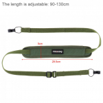 Reguleeritav v&auml;rviline Ukulele &otilde;larihm hingav puuvillane l&ouml;&ouml;givaba topeltkonksu rihm roheline