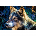 5D teemantmaal  Abstract Majestic Wolf Art  Teemantmosaiik Teemanttikandid Ristpistes 20X30CM