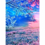 Kevadine maastik kosk Teemantmaal isetegemine 5D teemanttikandid mosaiik n&auml;put&ouml;&ouml; 20X30CM