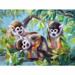 T&auml;ielik 5D isetehtud teemantmaaling Monkey Slap teemanttikandid t&auml;ispistes ristpistes kodukaunistus k&auml;sitsi valmistatud kingitus 20x30cm