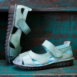 Naiste ehtsast nahast sandaalid Mugavad pehme tallaga jalan&otilde;ud Naiste lamedad Moodsad suvekingad Naiste sandaalid 41 sinine