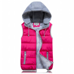 Naise jope puuvillane kardiganist vest suur kapuutsiga moodsad &uuml;hev&auml;rvilised puuvillased topid M roosa punane v&auml;rv