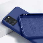 Vedel silikoon&uuml;mbris Samsung Galaxy A51 A71 A50 A53 A13 M31 M31S M51 M21 A12 A21S A32 A22 S21 S20 FE S22 Note 20 Ultra 10 S8 S9 S10 Plus kate Samsung A50 sinine