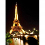 5D teemantmaal, &uuml;mmargune ruudukujuline Eiffeli torn pildid kividest Teemanttikandid maastiku mosaiik k&auml;sit&ouml;&ouml;komplekt Full Round 20X30CM punane