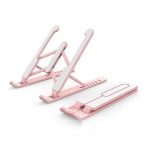 Reguleeritav s&uuml;learvuti tahvelarvuti alus Mitme nurga all olev s&uuml;learvuti hoidik, kaasaskantav ja kokkupandav s&uuml;learvuti p&uuml;stik roosa