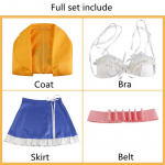 Anime Danganronpa V3 Angie Yonaga Cosplay kost&uuml;&uuml;m pikk parukas seelik kraavi Halloweeni j&otilde;ulupeo &uuml;likond seksikas t&uuml;druk, naised S